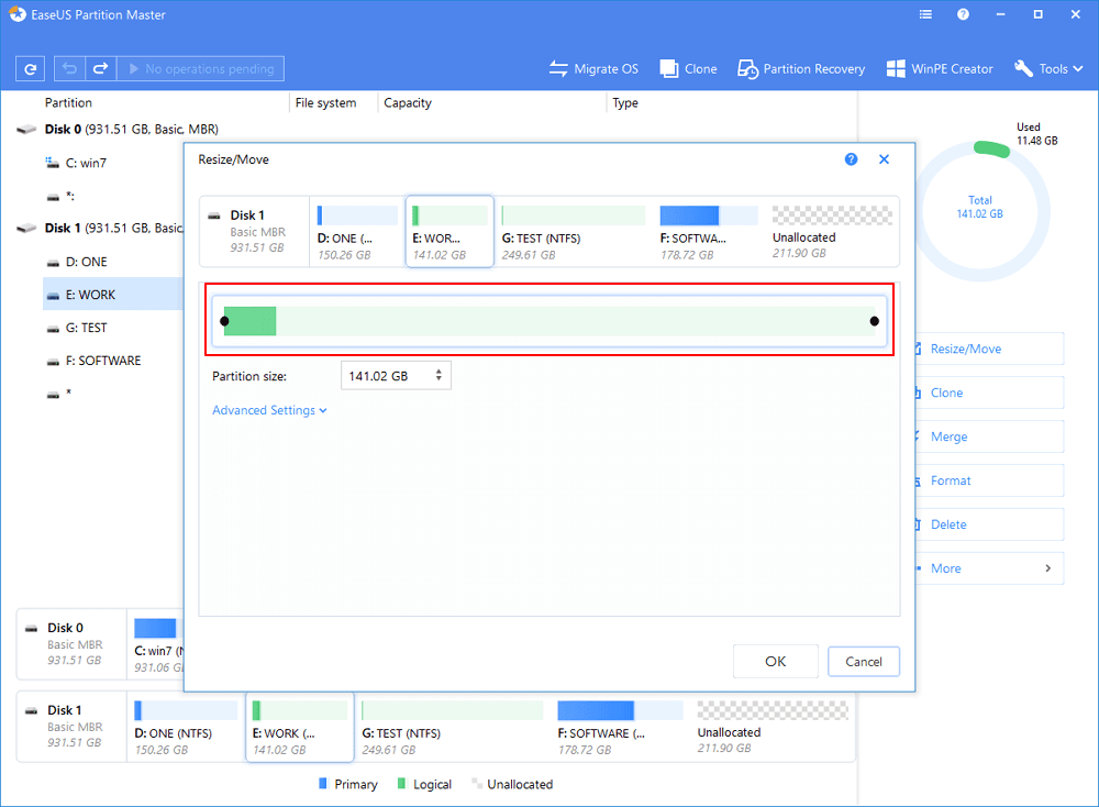 مرحله 2 EaseUS Partition Master Free