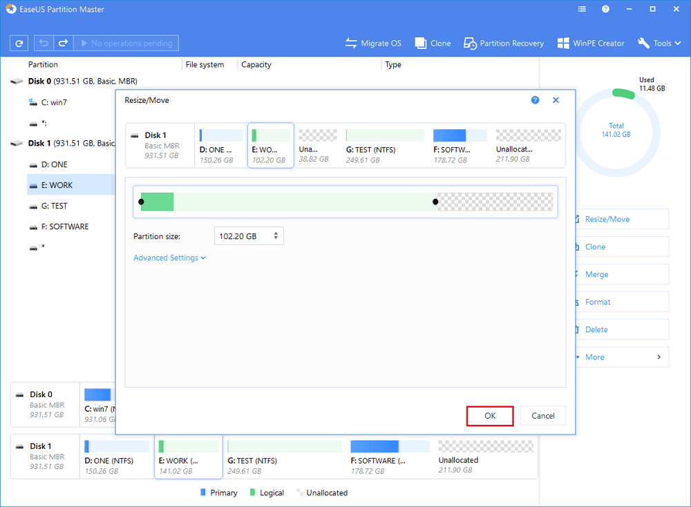 مرحله 3 EaseUS Partition Master Free