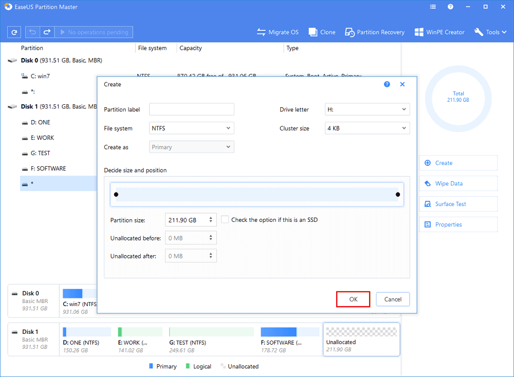 مرحله 5 EaseUS Partition Master Free