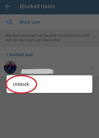 بلاک کردن در تلگرام