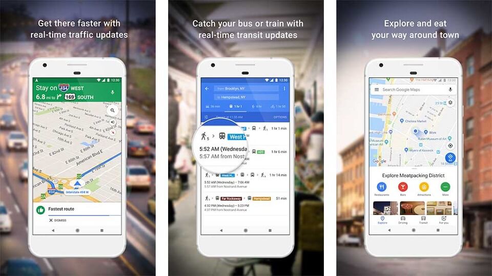 برنامه های اشتراک گذاری مکان برای اندروید : Google Maps