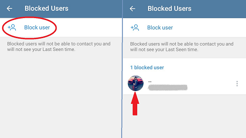 بلاک کردن در تلگرام