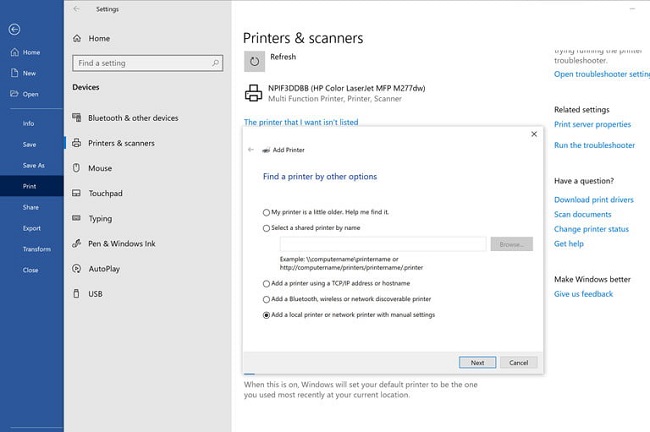 پرینت pdf ویندوز 10