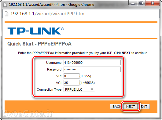 به روی گزینه next کلیک کنید