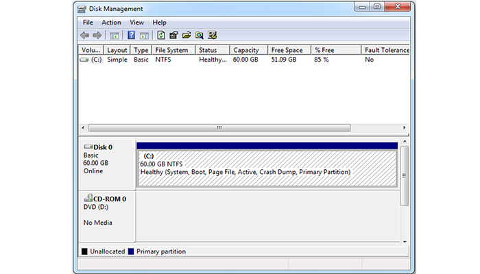 نمای کاملی از دیسک.