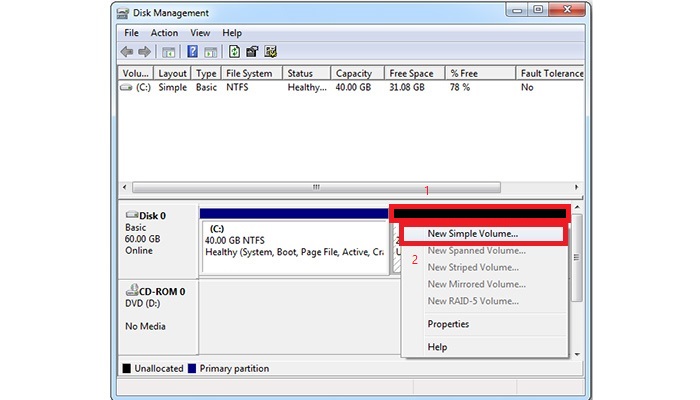 گزینه "New Simple Volume" را انتخاب کنید.