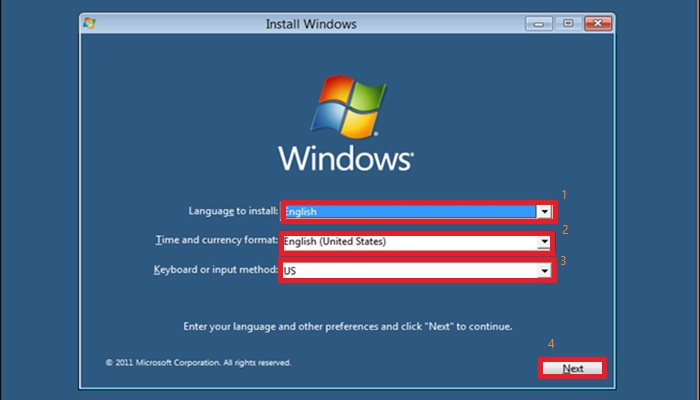 زبان مورد را انتخاب کنید.