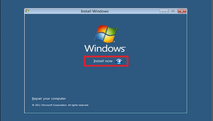بر روی گزینه " Install now" کلیک کنید.